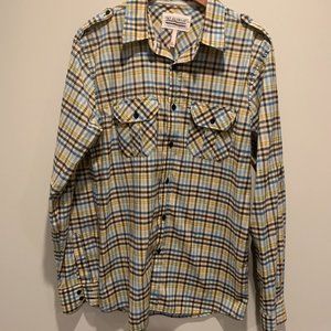 No Retreat Plaid, Long Sleeve, Casual, Button Up, Shirt, Large